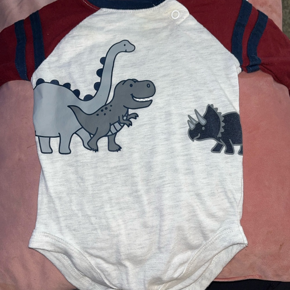 Garanimals navy and Red Dinosaur Bodysuit